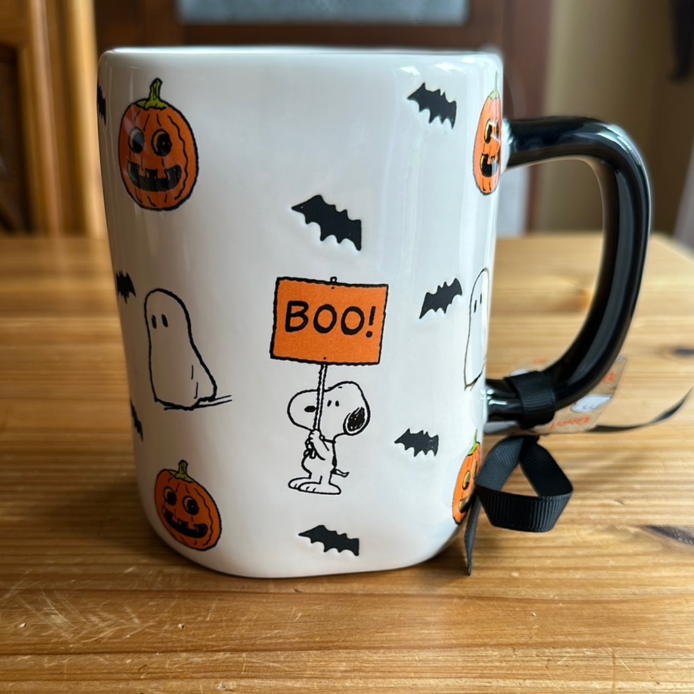 Rae Dunn Halloween Themed Mug with Black Handle